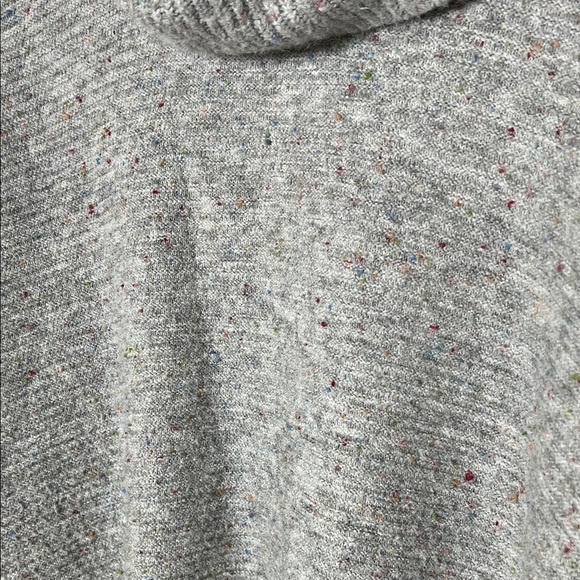 Loft Plus Grey Mulit Color Speckled Accents Cozy Turtleneck Sweater Size 20/22 - Picture 3 of 7